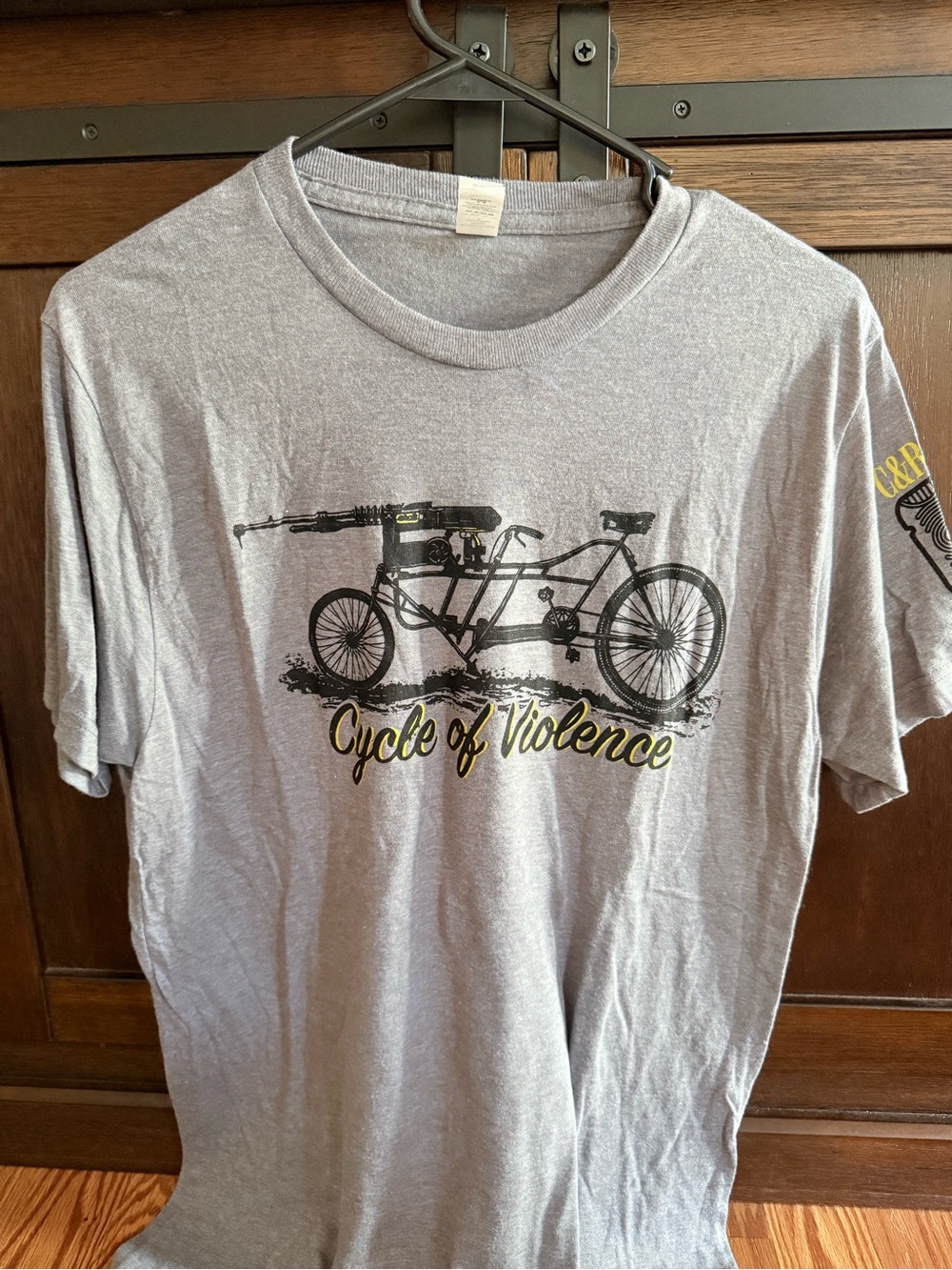 Gray 'Cycle of Violence' Graphic Tee